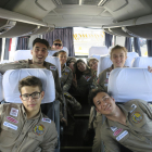 Llegada a Lima el pasado 13 de marzo de los ocho jóvenes españoles que integraron "AventuraC95StopBullying" Arribada a Lima  de vuit joves espanyols que van integrar
