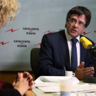 Puigdemont, aquest dijous, durant l'entrevista a El Matí de Catalunya Ràdio