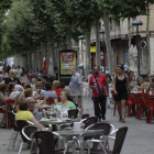 Terrasses de bars a Lleida.