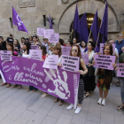 Dones de Lleida va convocar la concentració d’ahir.