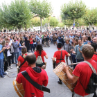En Balaguer, cientos de vecinos celebraron el día del referéndum como una jornada festiva y musical.