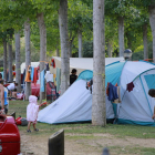 Imagen de archivo de un camping de la Noguera en verano.