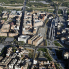 Vista aèria de l’estació de Renfe, on es preveu la construcció d’un centre comercial.