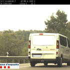 La captura del radar dels Mossos d'Esquadra, amb la furgoneta a 193 quilòmetres per hora.