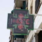 Un termòmetre a Lleida ciutat la passada setmana.