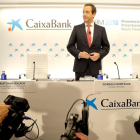El consejero delegado de Caixabank, Gonzalo Gortázar, ayer, en Valencia.
