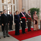 Letizia y Felipe VI con los reyes eméritos y Mariano Rajoy y María Dolores de Cospedal, entre otros.