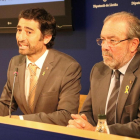 El conseller de Polítiques Digitals i Administració Pública, Jordi Puigneró, i el president de la Diputació de Lleida, Joan Reñé.