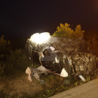 Imagen del vehículo en el cual viajaban dos de las víctimas mortales.
