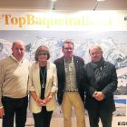 Imagen de Ubeira (segundo por la derecha) en la presentación de la temporada ayer en Lleida .