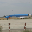 Un dels avions d’Air Nostrum que han operat a l’aeroport de Lleida durant l’estiu.