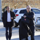 Josep Rull y Jordi Turull a su llegada a la cárcel de Soto del Real donde visitaron a los Jordis.
