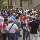 Participants en la concentració celebrada ahir a Castanesa (Ribagorça oscenca).