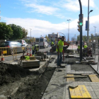 Las obras del carril bici de la avenida Catalunya entran en el tramo final.