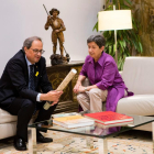 La lleidatana Teresa Cunillera, ahir al costat del president, Quim Torra, al Palau de la Generalitat.