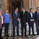 Torra i Aragonès van rebre l’expresident Mas i els exconsellers Rigau, Ortega i Homs abans del judici del 9-N al Tribunal de Comptes.