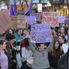 Imatge de la manifestació feminista del 8-M a Lleida.