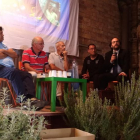 Gregorio J. Placeres, Josep Pàmies, Enric Cerqueda i Sisco Florez, ahir en la xarrada de Balaguer.