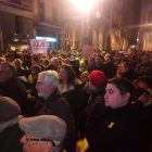 Un moment de la concentració a la plaça Paeria de Lleida