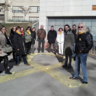 Lazo amarillo ayer en el Museu de Lleida del personal de Cultura.