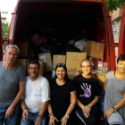 Membres de Lleida pels Refugiats van sortir ahir cap a Ventimiglia amb aquesta furgoneta.