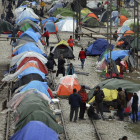 Vista de archivo del campamento de refugiados en la frontera heleno-macedonia en Idomeni (Grecia).