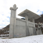 La base del remuntador de l’estació d’esquí inacabada de Vallfosca, a prop del poble d’Espui.