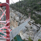 El puente entre Catalunya y Aragón permanecerá cerrado al público hasta febrero. 