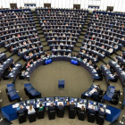 Vista de l'hemicicle del Parlament europeu.