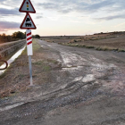 Imagen de Les Oluges, donde la carretera de acceso al municipio quedó cerrada.