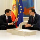 Albert Rivera se reunió ayer con Mariano Rajoy en la Moncloa.