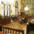 Una vista del pleno de la Diputación de Lleida de este viernes.