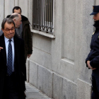 Artur Mas, a la seua arribada aquest dimarts al Tribunal Suprem.