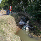 Un herido al caer con el coche en el canal a Balaguer