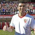 José Antonio Reyes, amb la samarreta del Sevilla, club amb el qual va debutar a Primera als 16 anys.