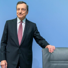 El presidente del Banco Central Europeo, Mario Draghi, ayer, en Frankfurt.