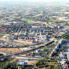 Vista aérea del barrio Ciutat Jardí de Lleida.