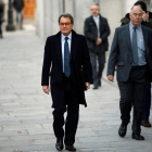 El expresident de la Generalitat, Artur Mas, ayer, a su llegada al Tribunal Supremo.