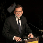 Mariano Rajoy, ahir, a Madrid.