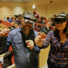 Las gafas de realidad virtual y aumentada fueron la delicia ayer de la jornada celebrada en el Parc Tecnològic de Gardeny. 
