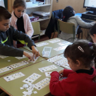 Alumnes de l’escola Magraners, en un taller de consciència fonològica.