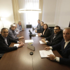 La reunió de la Diputació amb el president del consell del Sobirà i els alcaldes de les Valls d'Àneu.