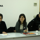 El coordinador nacional d'ERC, Pere Aragonès; la secretària general adjunta, Marta Vilalta, i el cap d'ERC al Congrés, Gabriel Rufián.