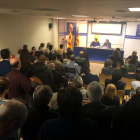 La reunión con Bonvehí y Bel que se celebró ayer en Lleida. 
