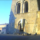 El dispositiu que s’ha col·locat a la teulada de la catedral.