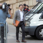 Oriol Pujol, a su llegada a la Audiencia de Barcelona en julio.