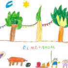 El dibuix d'un dels guanyadors del concurs 'El meu Nadal', el Blai Jounou Sabaté de 6 anys.