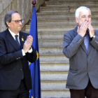 El president de la Generalitat, Quim Torra, recibe al senador electo Jami Matamala.