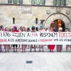 Protesta contra els abusos a l’Aula de Teatre el juliol passat.