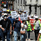 Cientos de personas se concentraron en Madrid contra la reforma del sistema de pensiones.